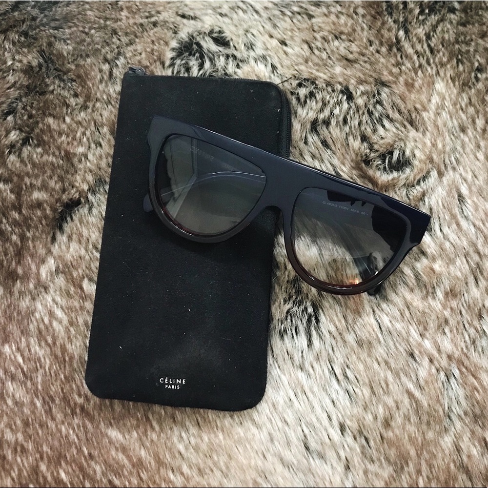 Celine CL 41026/S Blue Burgundy Shadow Sunglasses Authentic - Picture 3 of 7